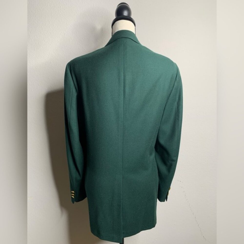 Vintage Dark Green Single-Breasted Blazer - Picture 6 of 12